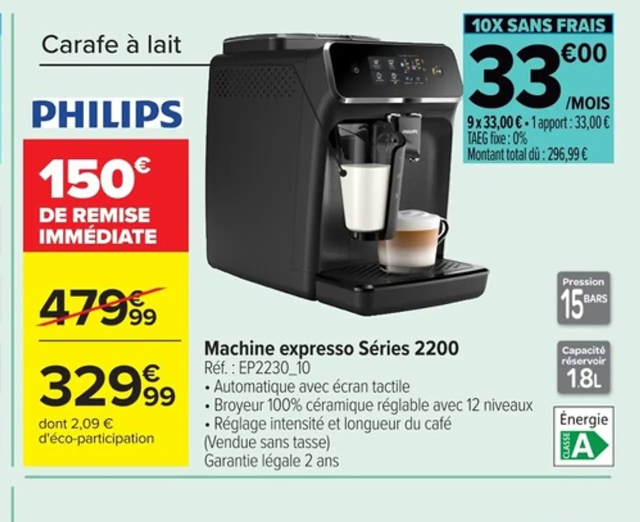 Machine expresso Séries 2200 Philips EP2230_10