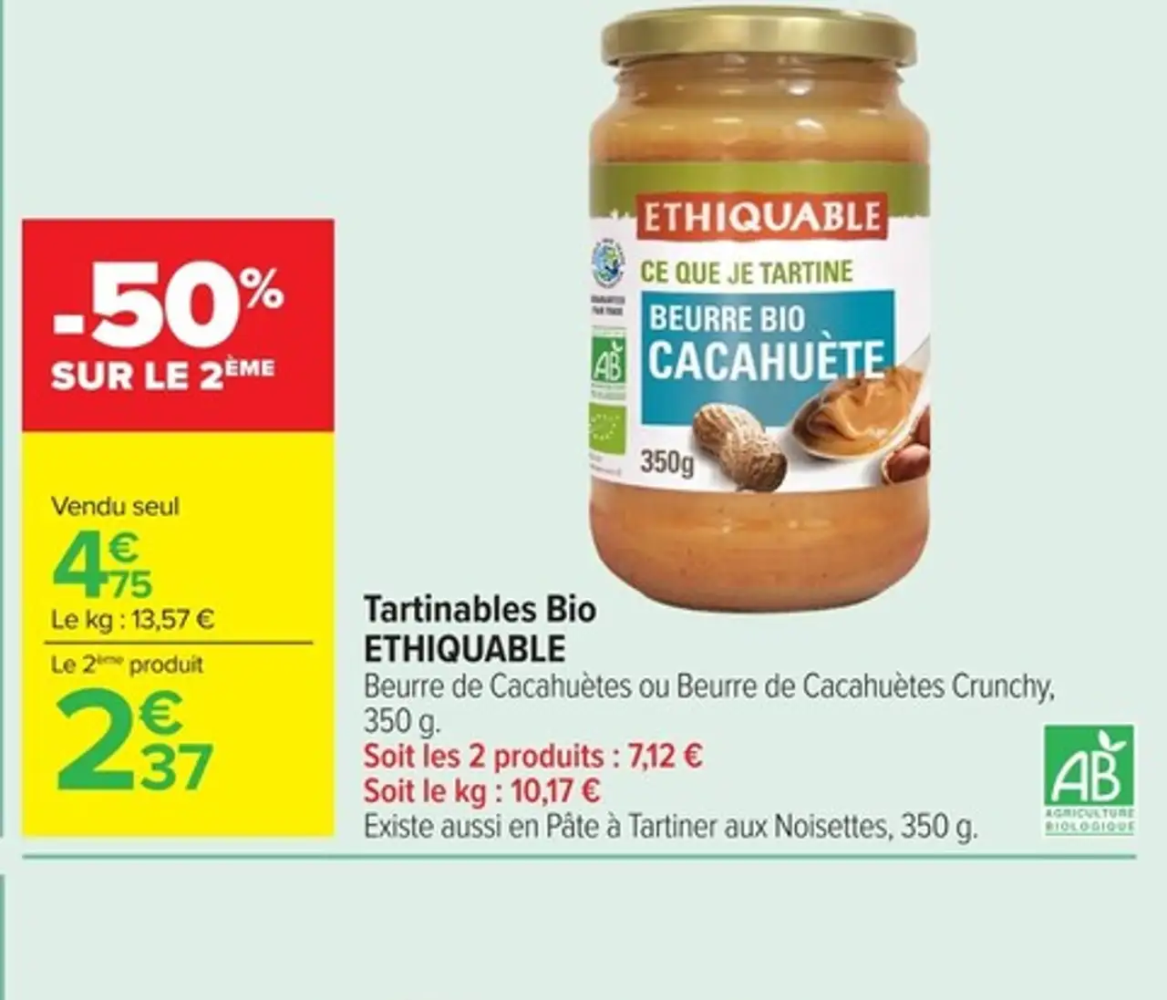 Tartinables Bio ETHIQUABLE
