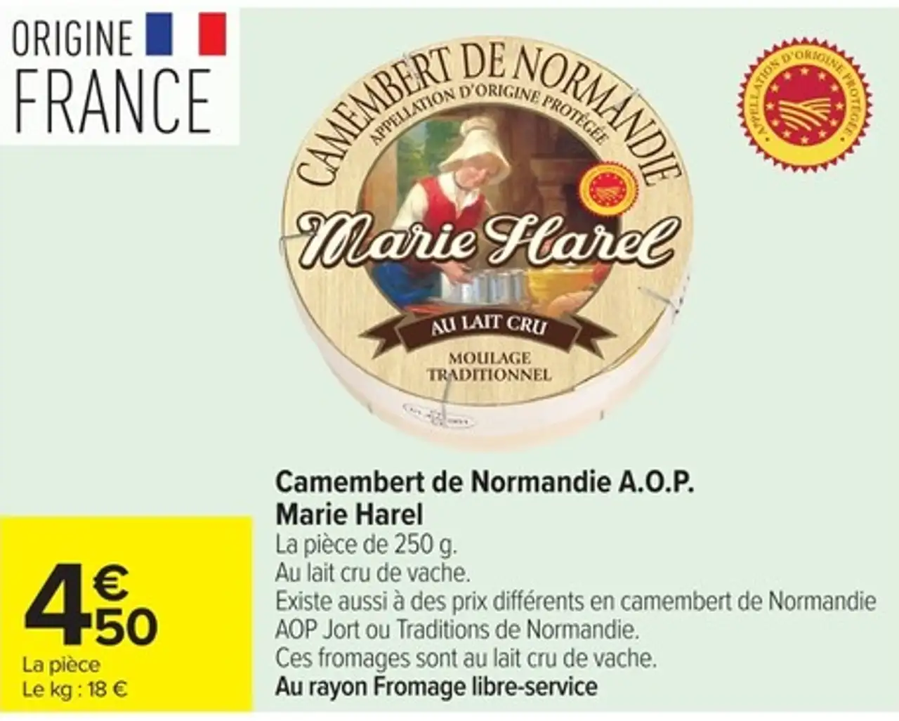 Camembert de Normandie A.O.P. Marie Harel
