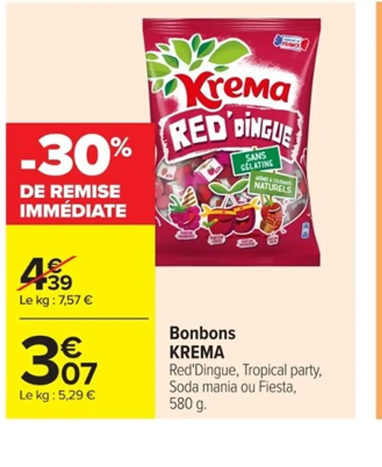 Bonbons KREMA Red'Dingue, Tropical party, Soda mania ou Fiesta