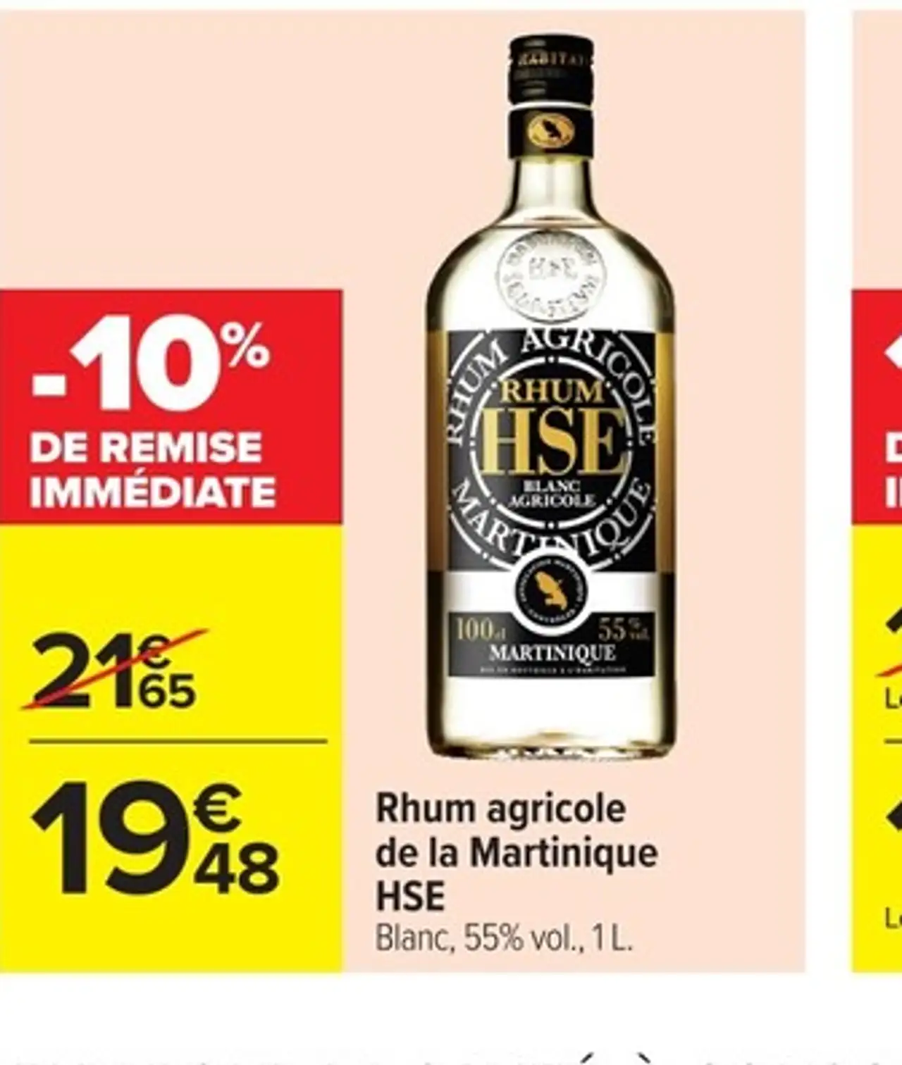 Rhum agricole de la Martinique HSE