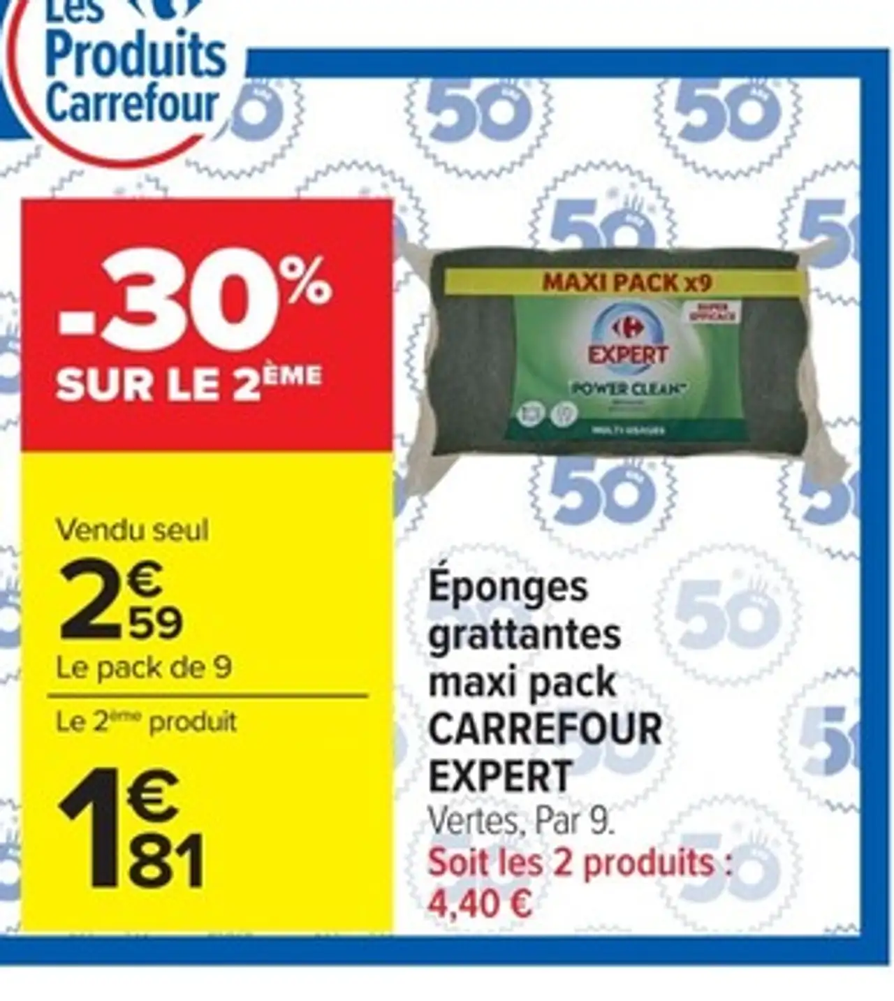 Éponges grattantes maxi pack CARREFOUR EXPERT