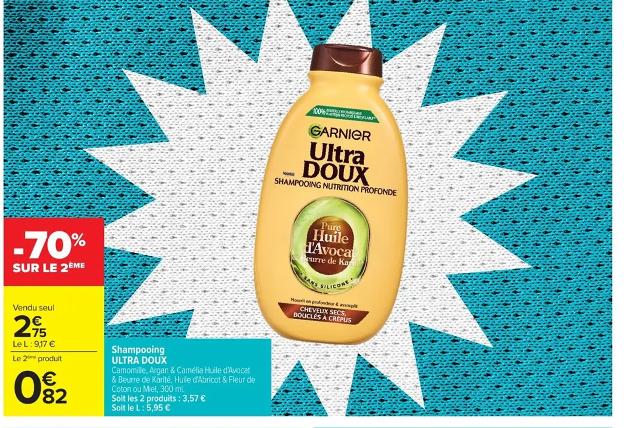 Shampooing ULTRA DOUX Garnier