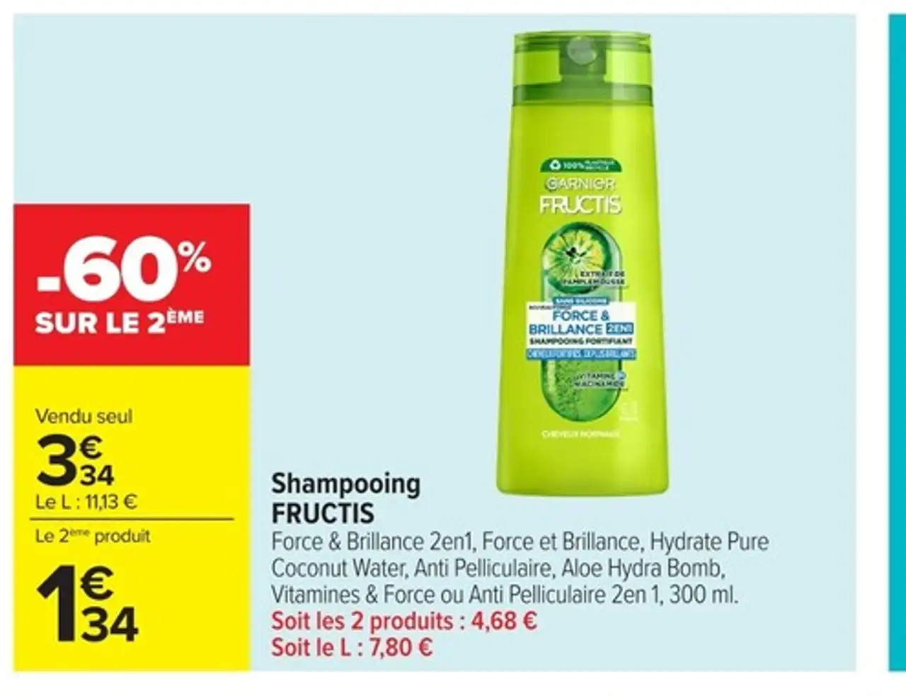Shampooing FRUCTIS Garnier