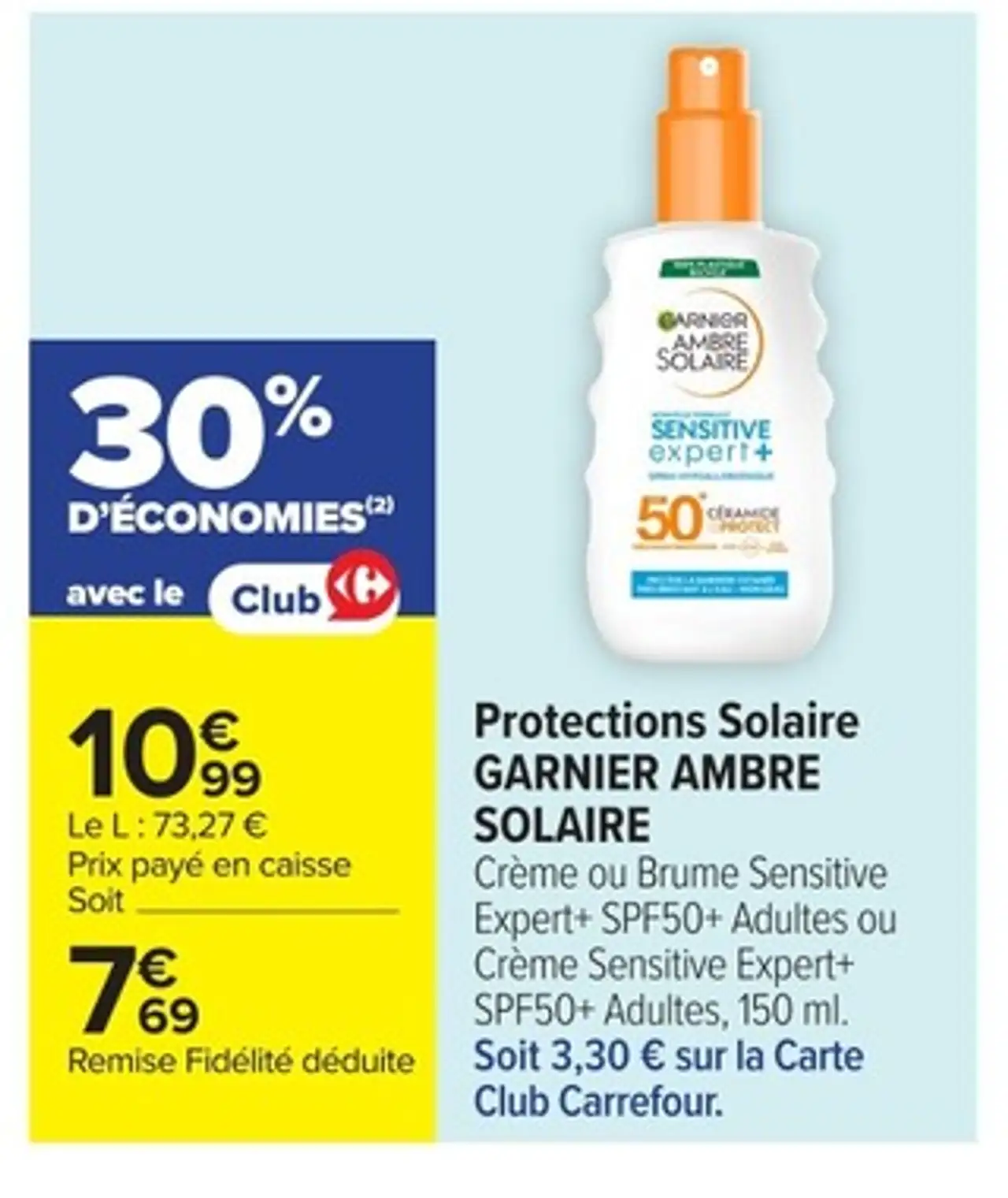 Protections Solaire GARNIER AMBRE SOLAIRE