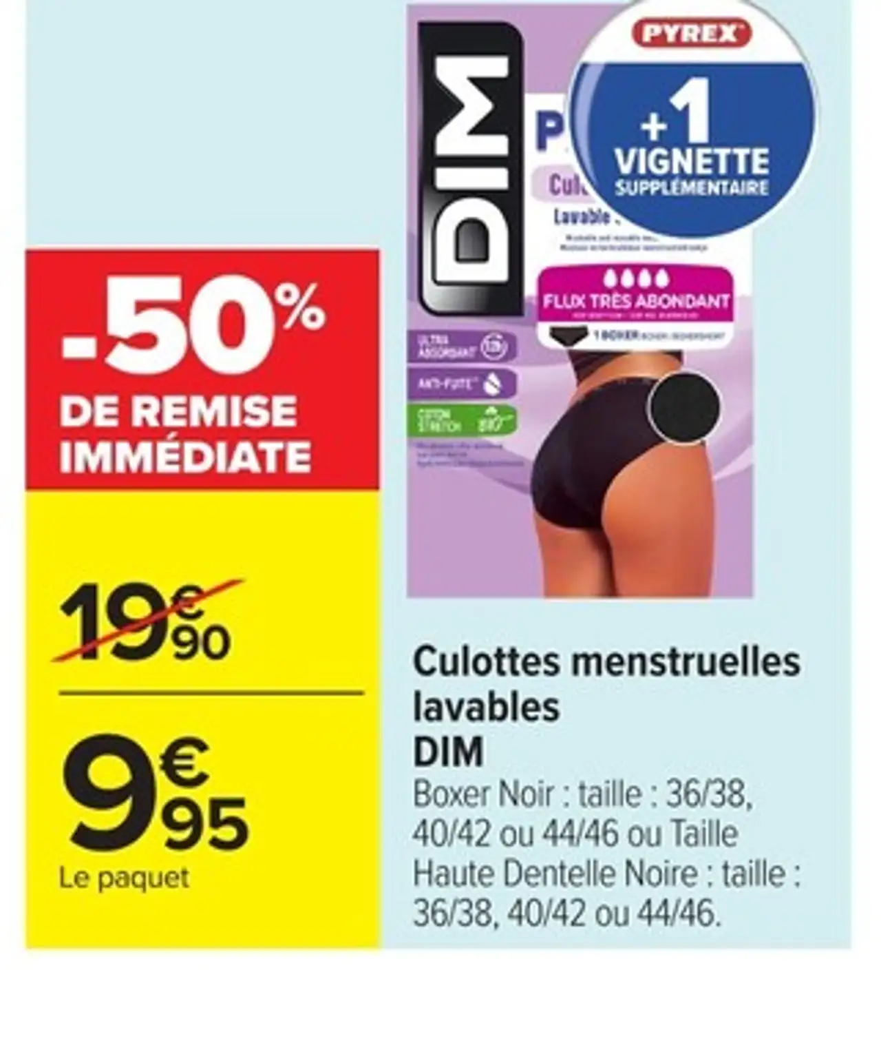 Culottes menstruelles lavables DIM