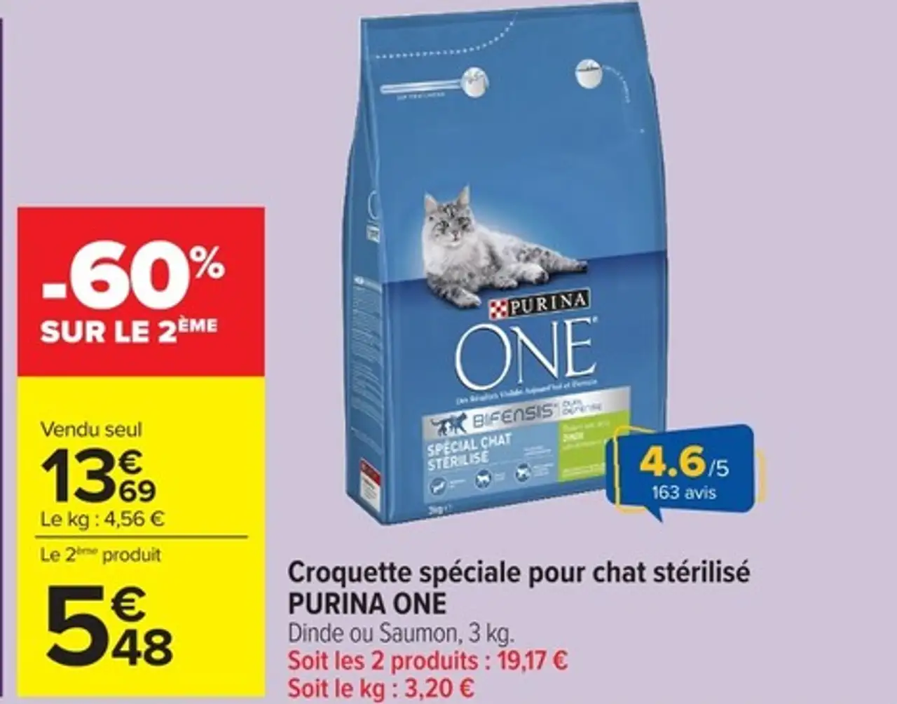 Croquette spéciale pour chat stérilisé PURINA ONE
