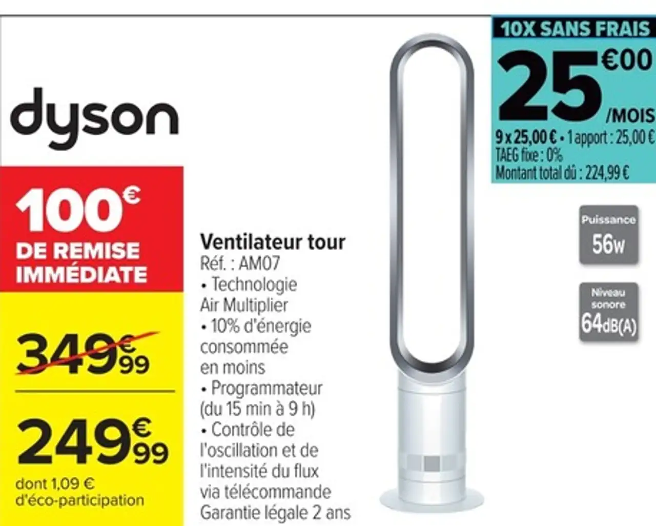 dyson Ventilateur tour AM07