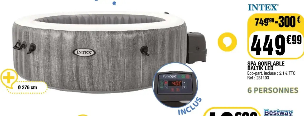 Intex SPA GONFLABLE BALTIK LED