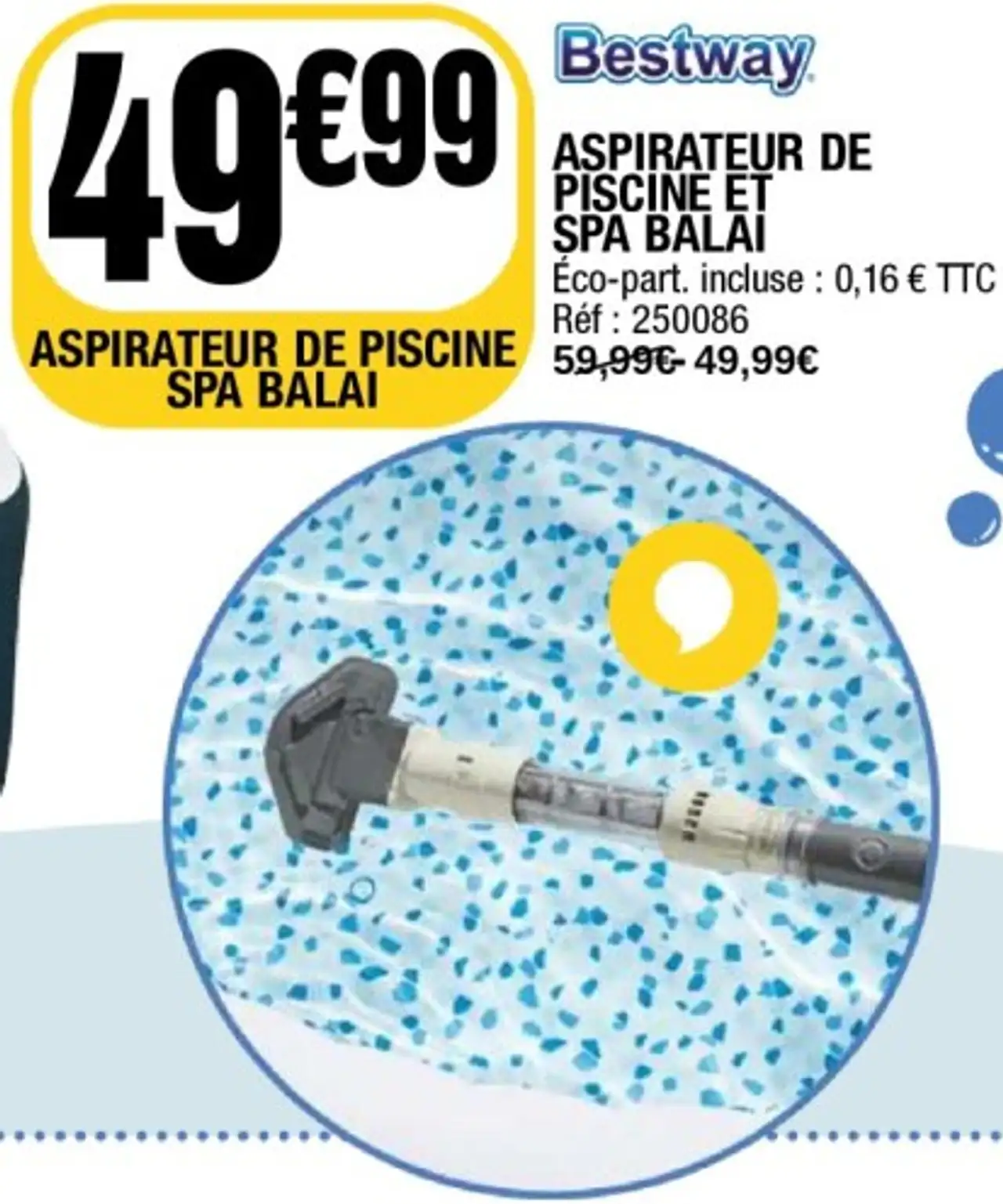 Bestway ASPIRATEUR DE PISCINE ET SPA BALAI