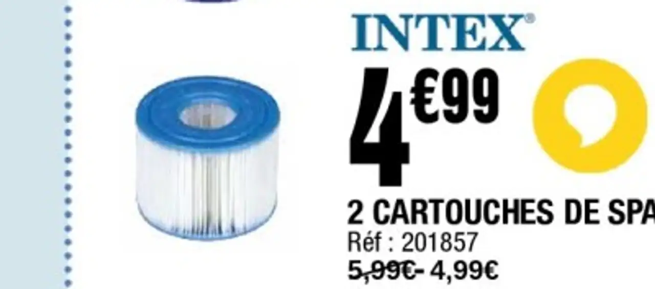 INTEX 2 CARTOUCHES DE SPA