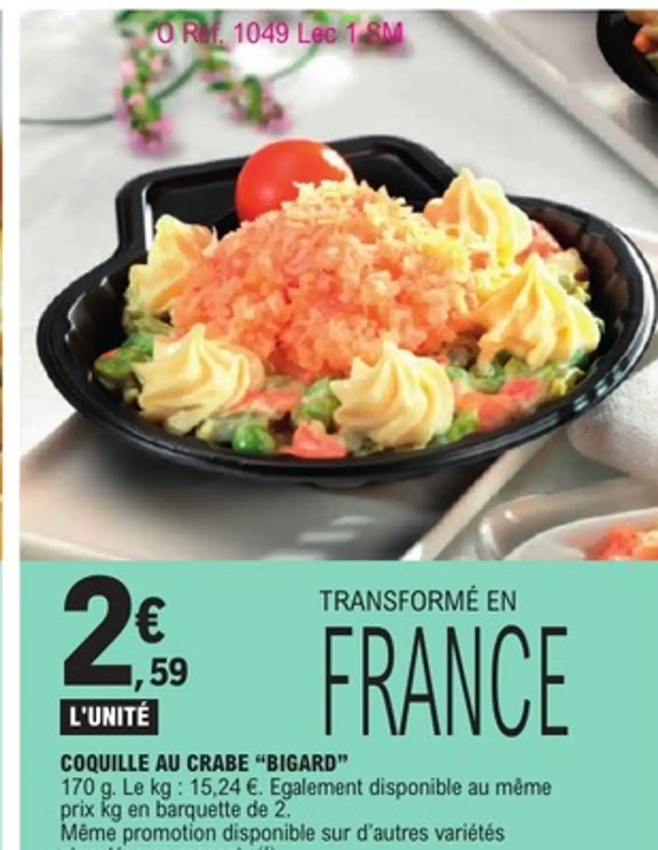 Coquille au crabe Bigard