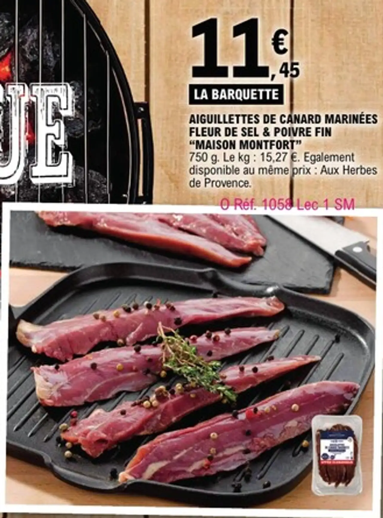 AIGUILLETTES DE CANARD MARINÉES FLEUR DE SEL & POIVRE FIN "MAISON MONTFORT"