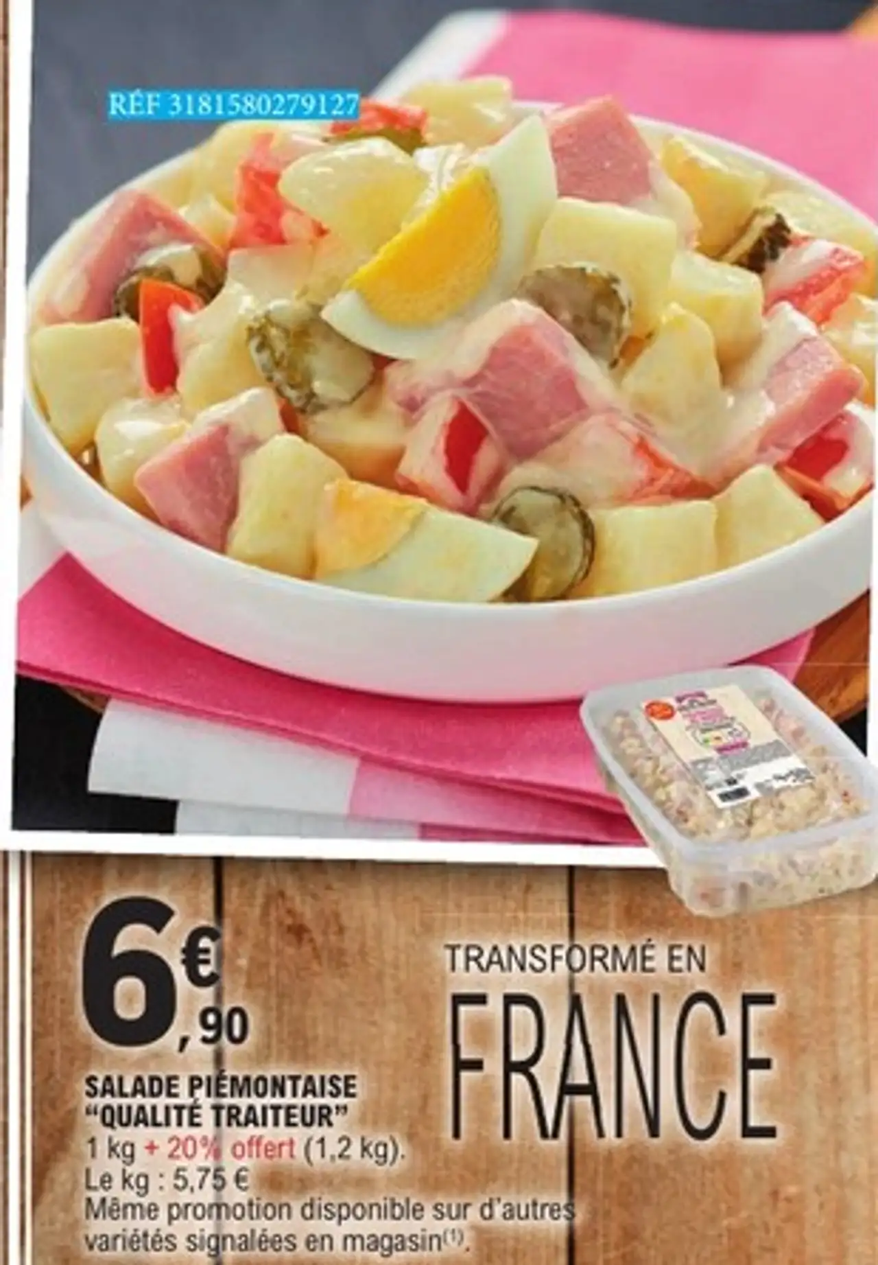 SALADE PIÉMONTAISE "QUALITÉ TRAITEUR"