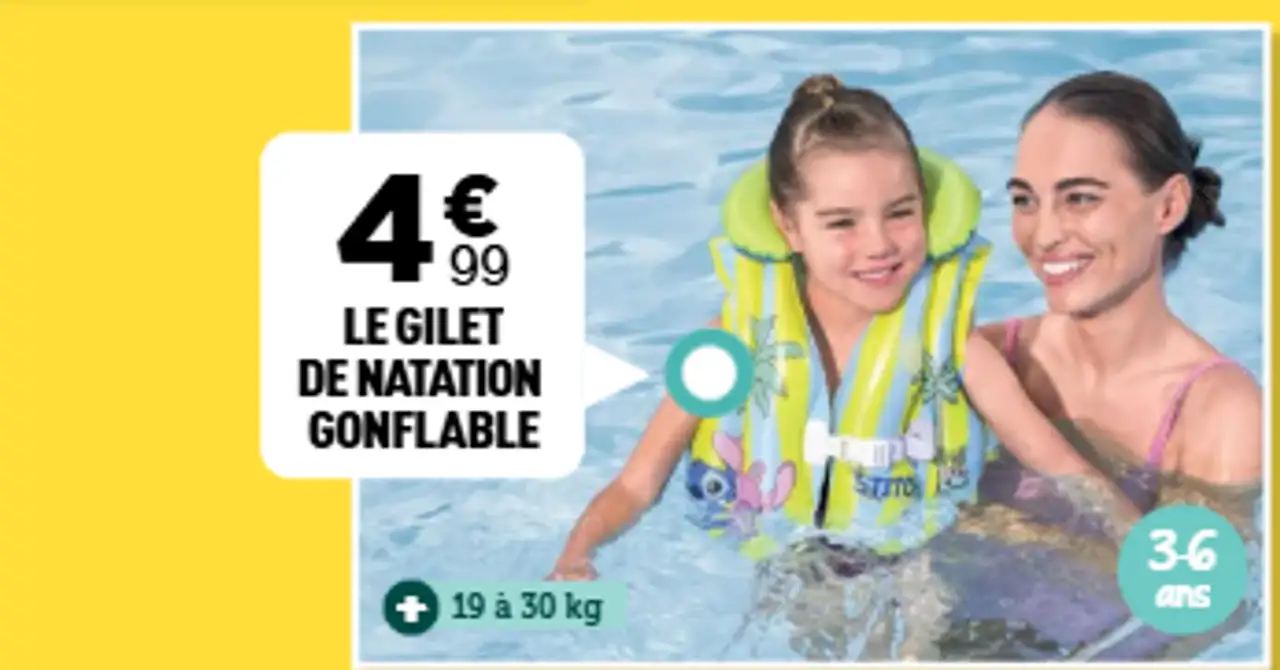 Disney Stitch Le Gilet de Natation Gonflable