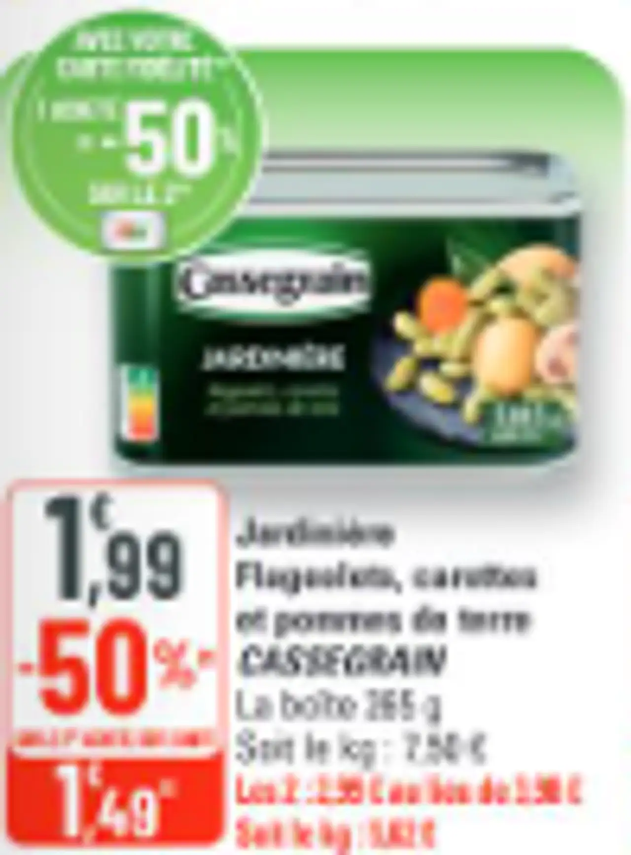 Jardinière Flageolets, carottes et pommes de terre CASSEGRAIN