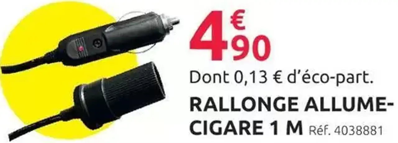 Rallonge allume-cigare 1 m