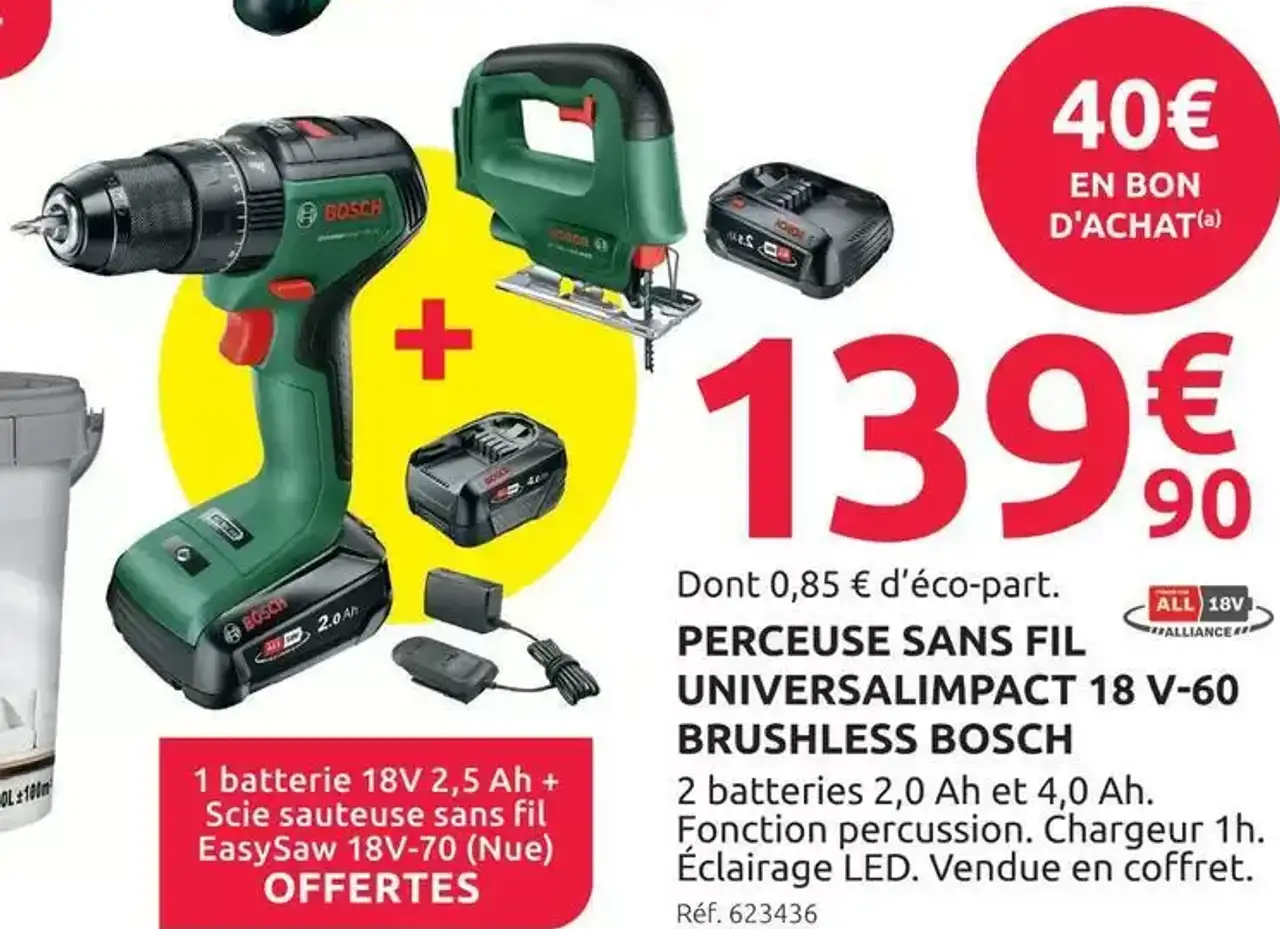 Perceuse sans fil UniversalImpact 18 V-60 Brushless Bosch