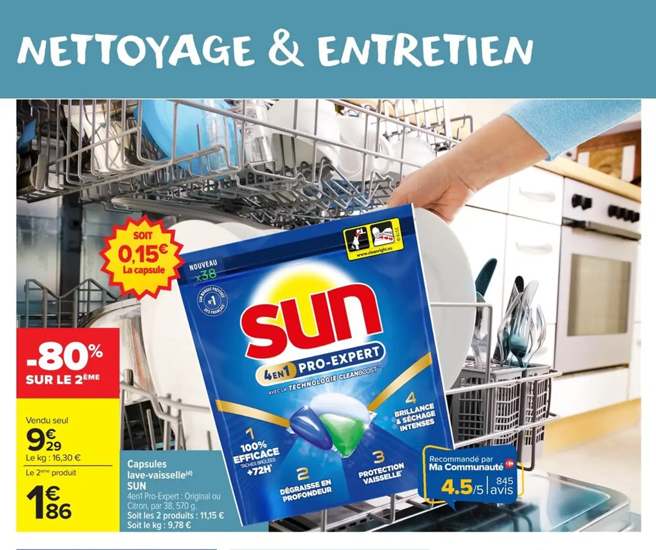 Capsules lave-vaisselle SUN 4en1 Pro-Expert