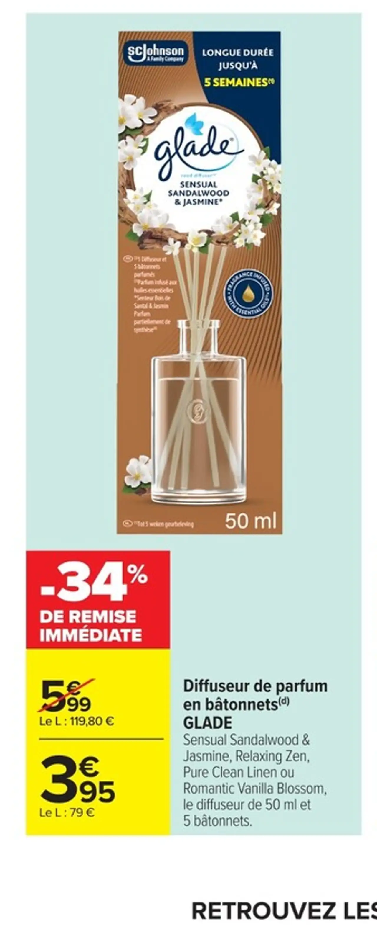 Diffuseur de parfum en bâtonnets GLADE