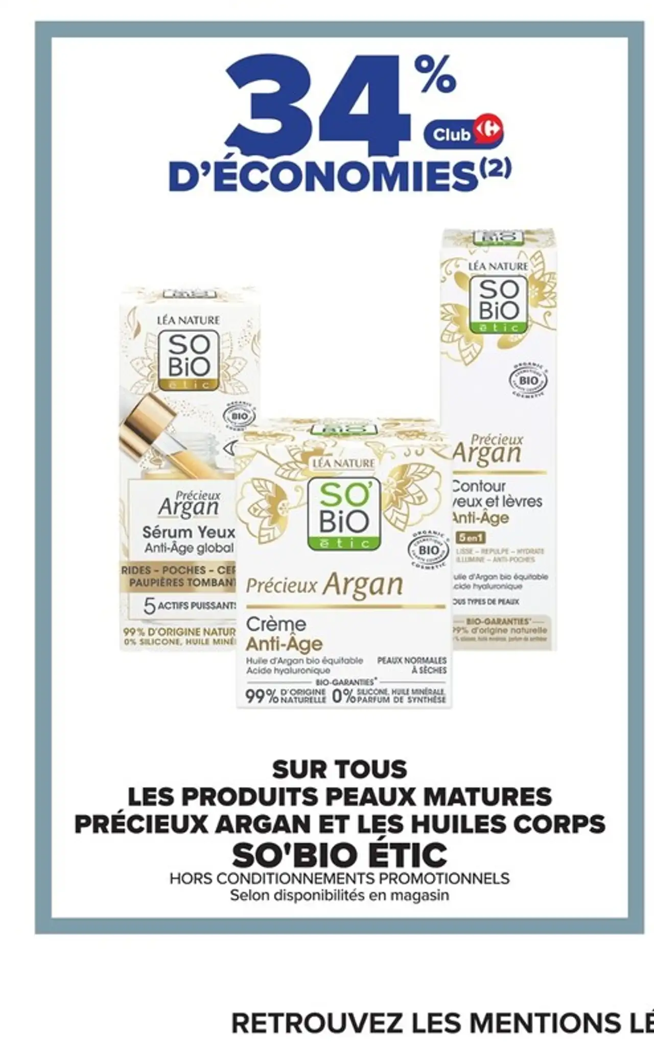 Produits peaux matures Précieux Argan et les huiles corps SO'BIO ÉTIC