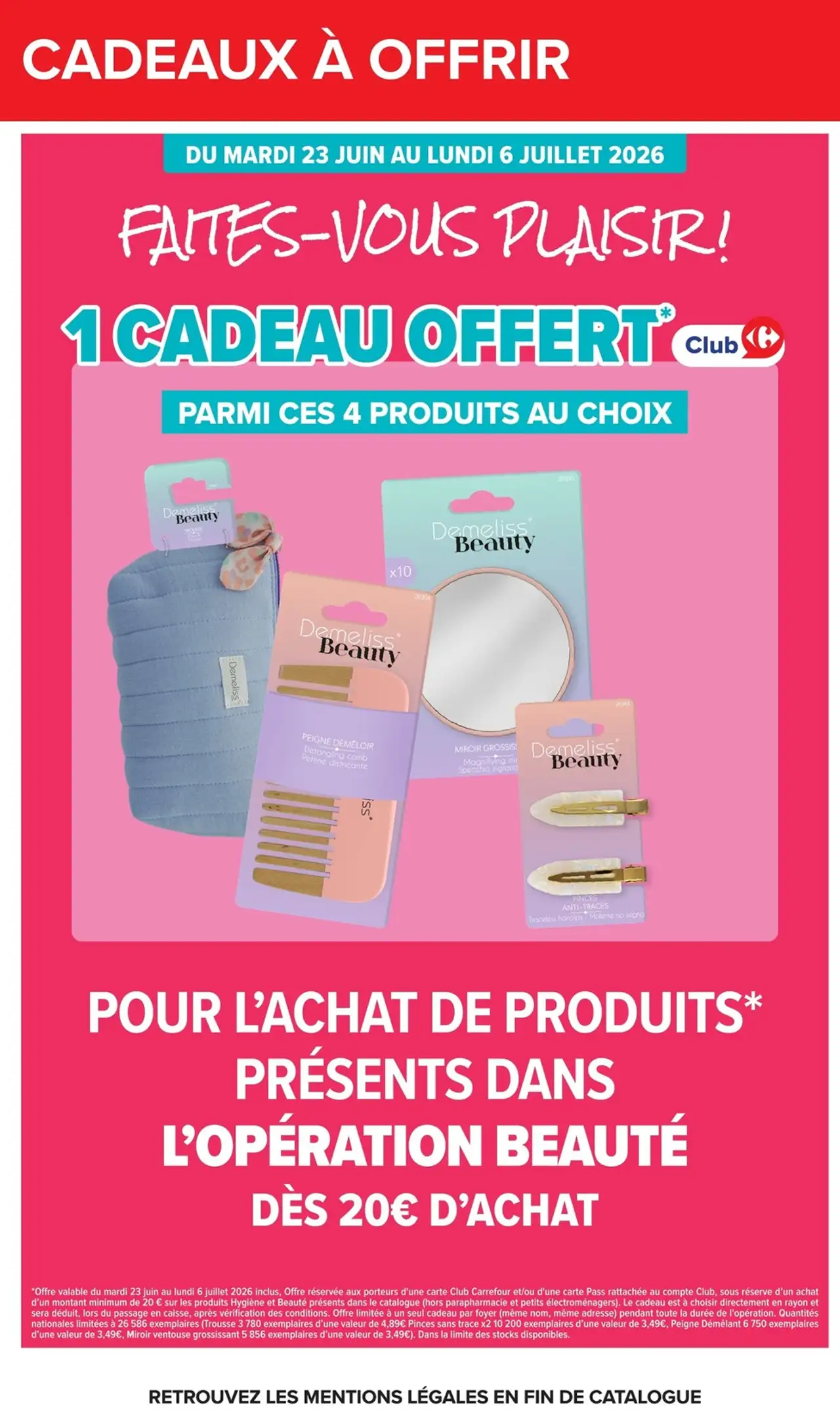 Demeliss Beauty Accessoires Beauté (Trousse, Miroir, Peigne ou Pinces)