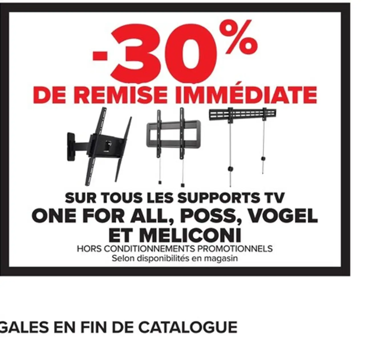 Tous les supports TV One For All, Poss, Vogel et Meliconi