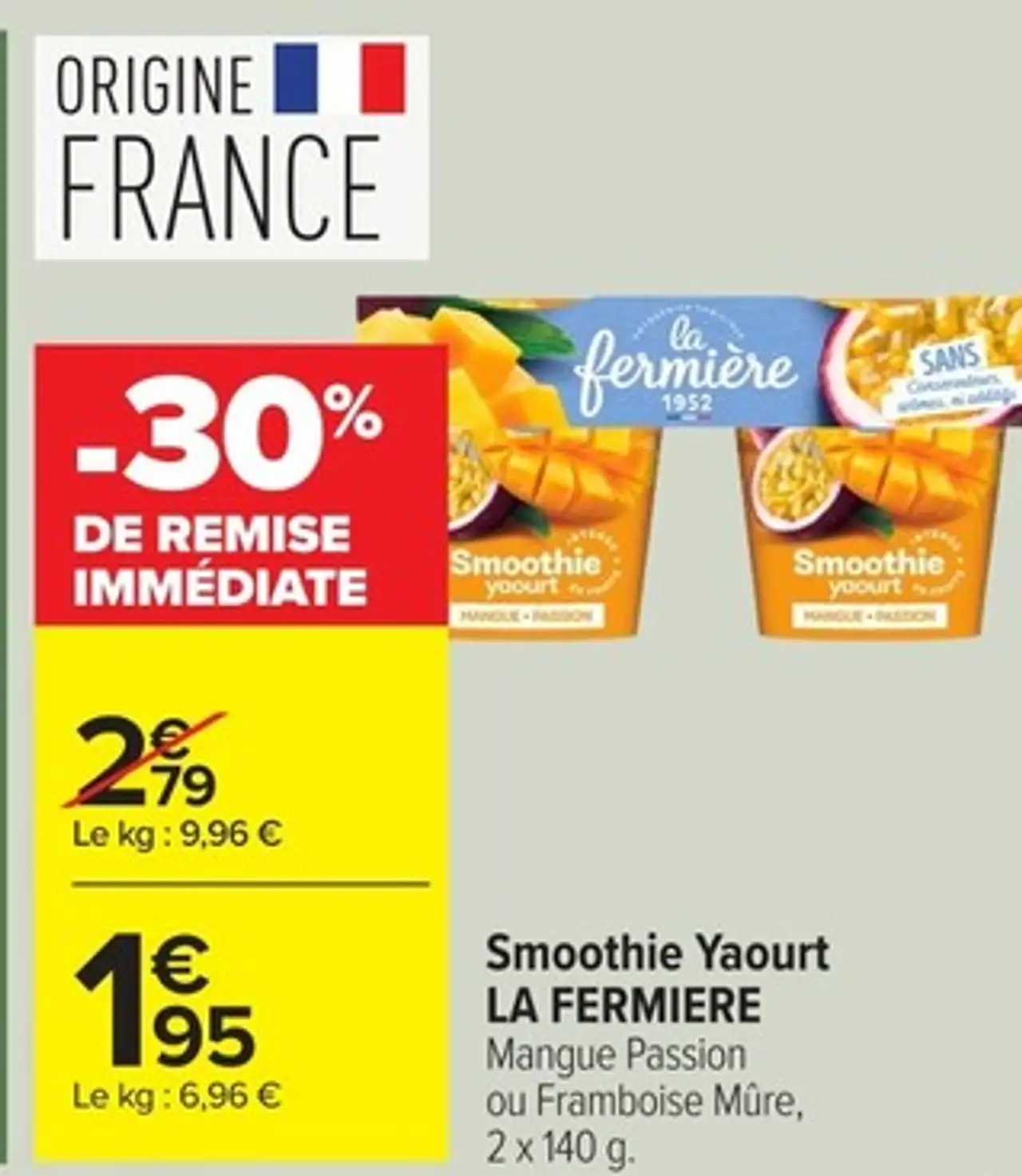 Smoothie Yaourt LA FERMIERE