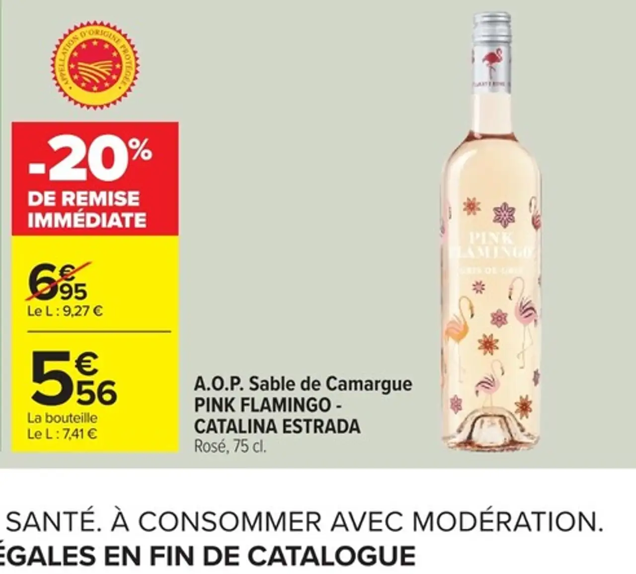 A.O.P. Sable de Camargue PINK FLAMINGO - CATALINA ESTRADA Rosé, 75 cl.