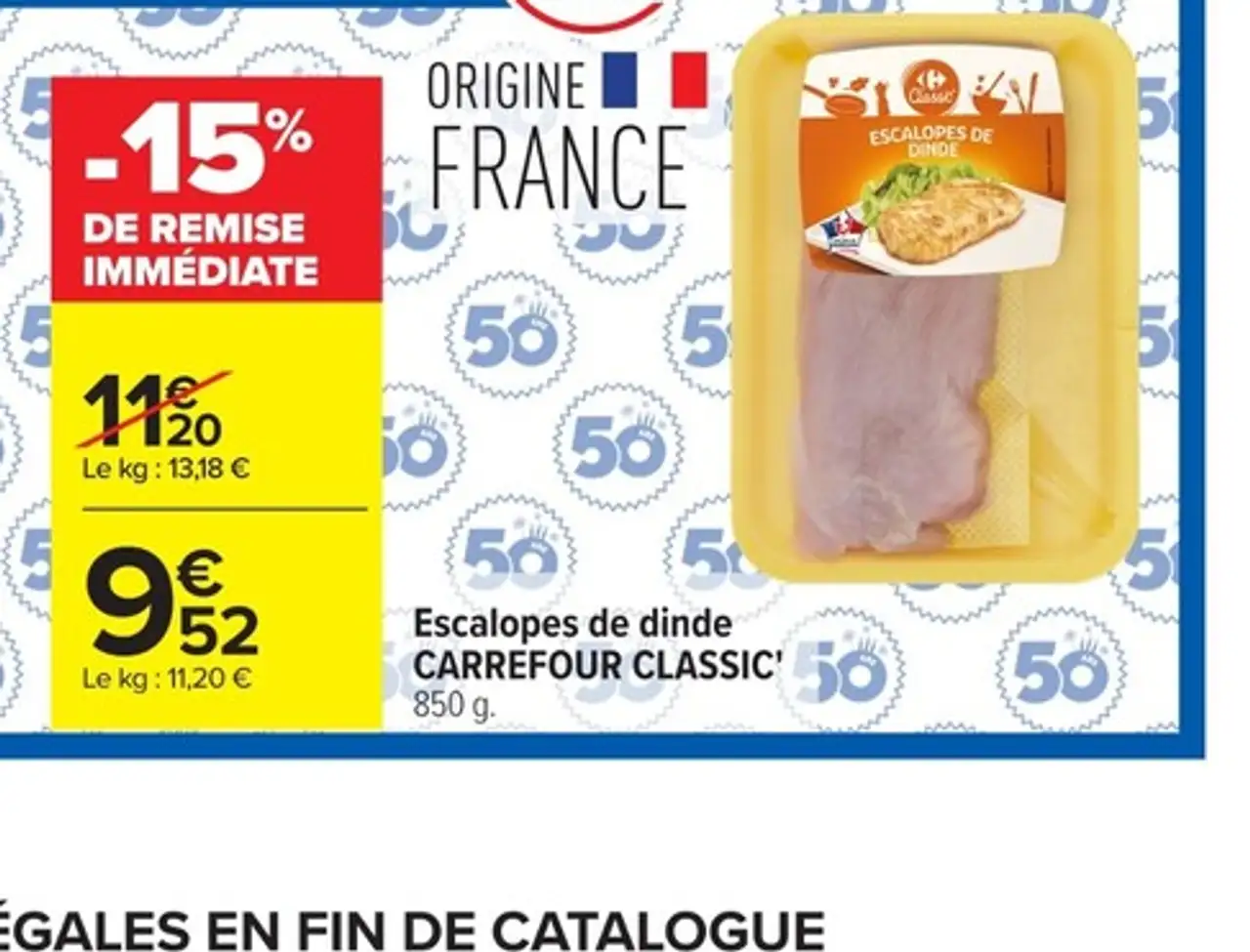 Escalopes de dinde CARREFOUR CLASSIC'