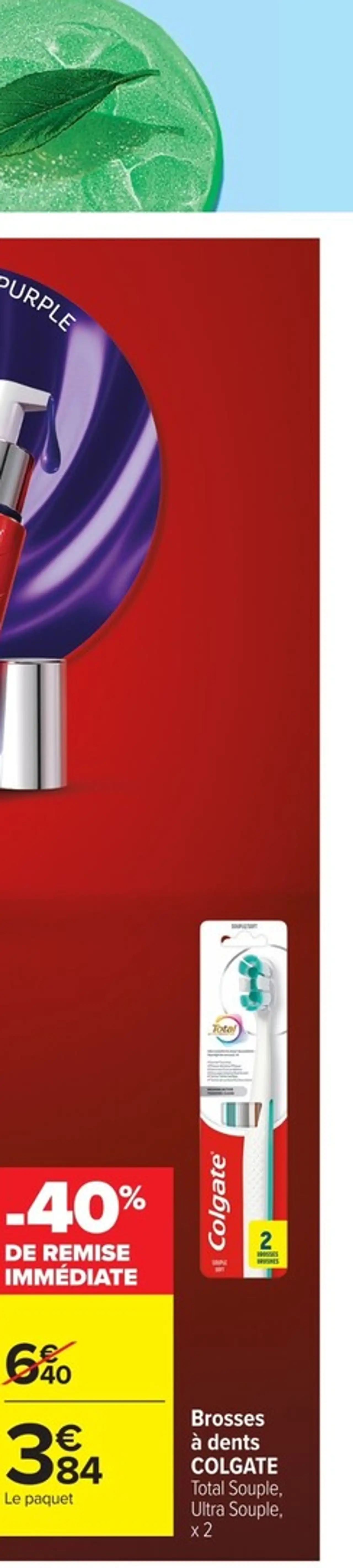 Brosses à dents COLGATE Total Souple, Ultra Souple