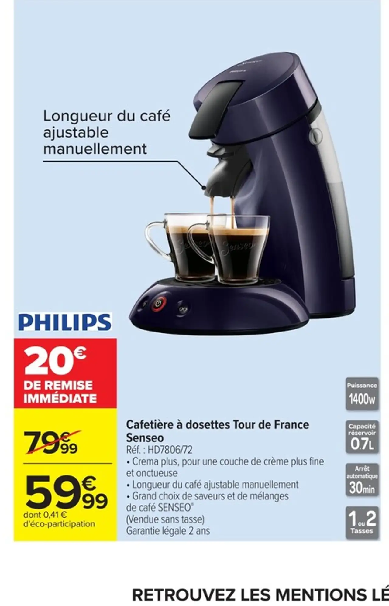 Cafetière à dosettes Tour de France Senseo