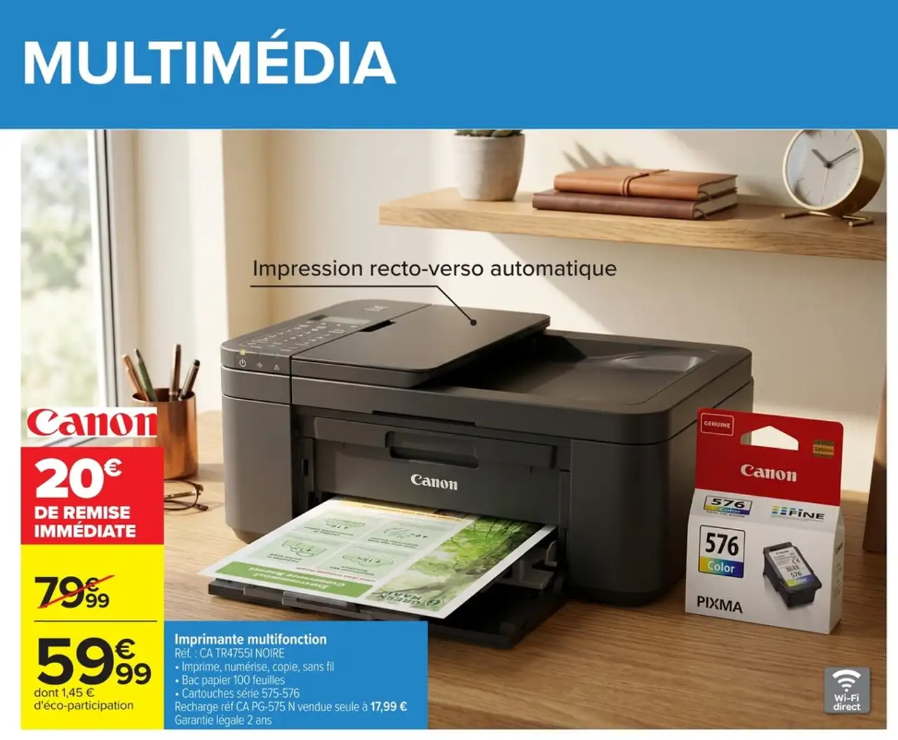 Canon Imprimante multifonction CA TR4755I NOIRE