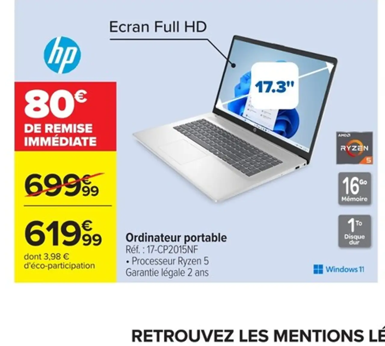 Ordinateur portable HP 17-CP2015NF