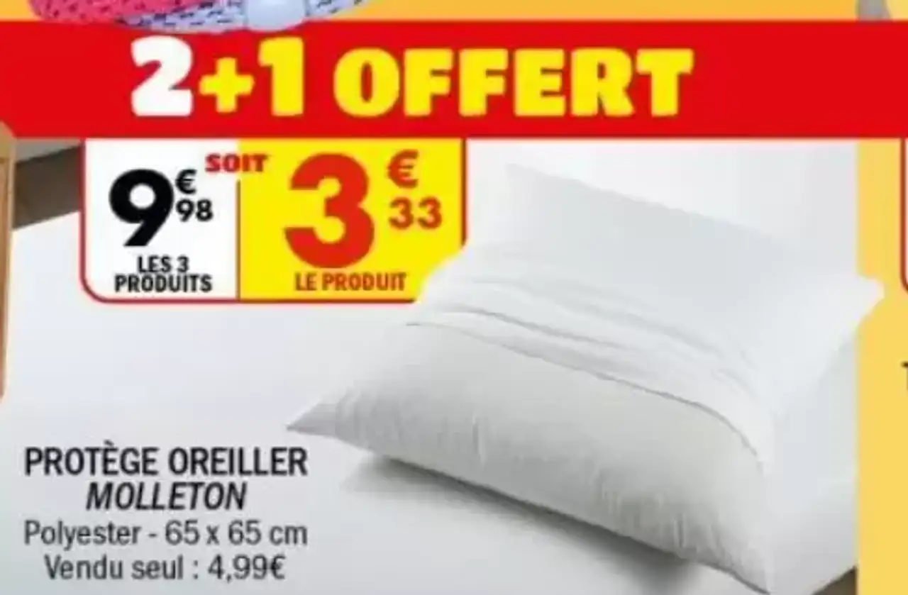 PROTÈGE OREILLER MOLLETON