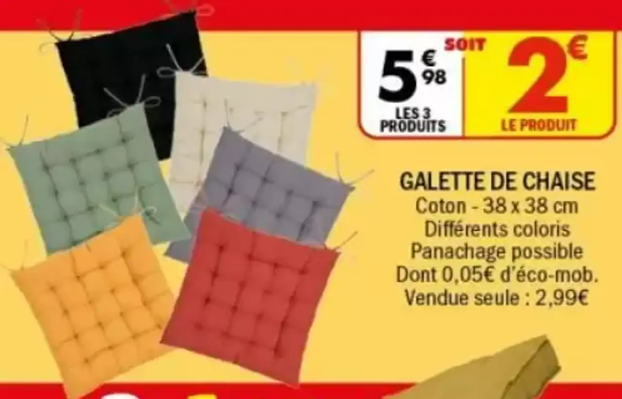GALETTE DE CHAISE