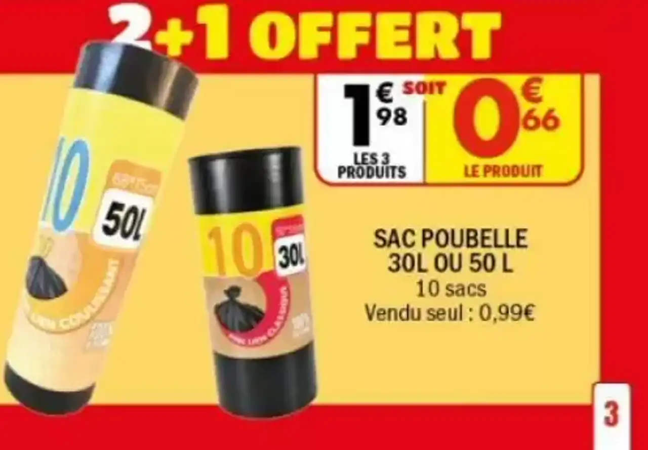 SAC POUBELLE 30L OU 50L