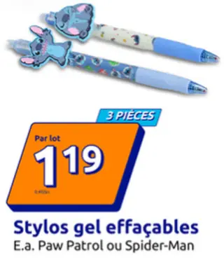 - Stylos gel effaçables - Action