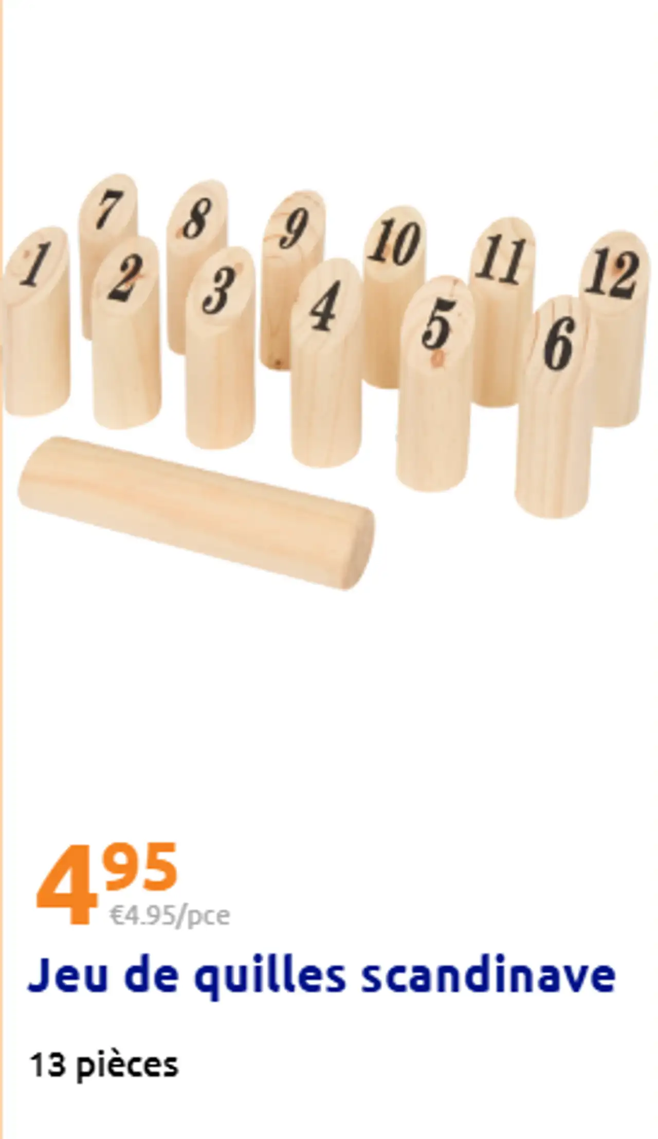 Jeu de quilles scandinave
