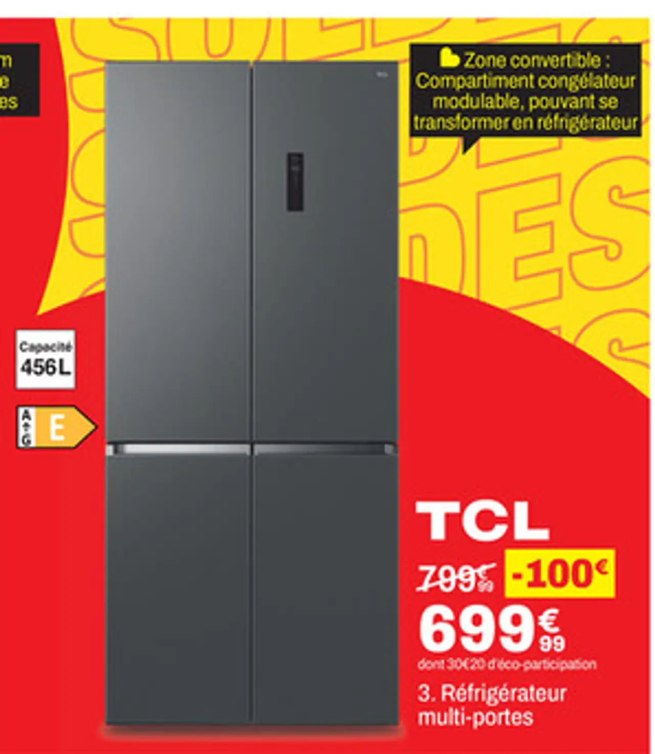 TCL Réfrigérateur multi-portes RC456CSEO