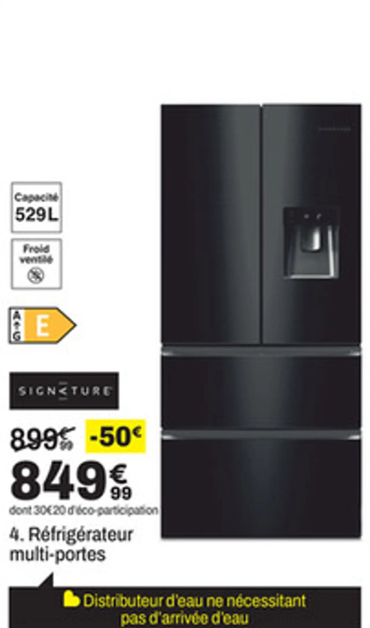 Signature Réfrigérateur multi-portes SFDOOR5291EXAQUA