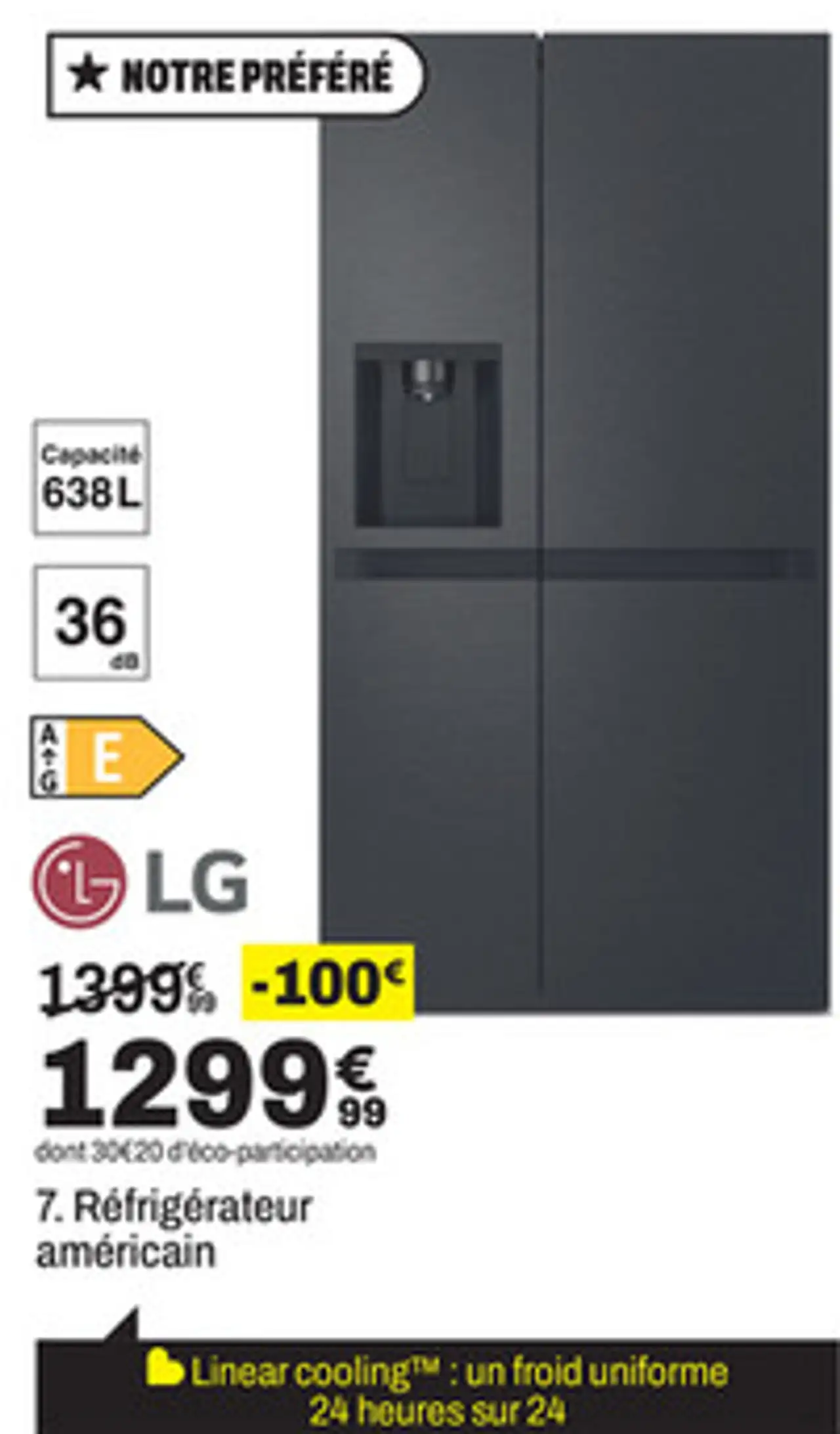 LG Réfrigérateur américain GSLC40EPSE