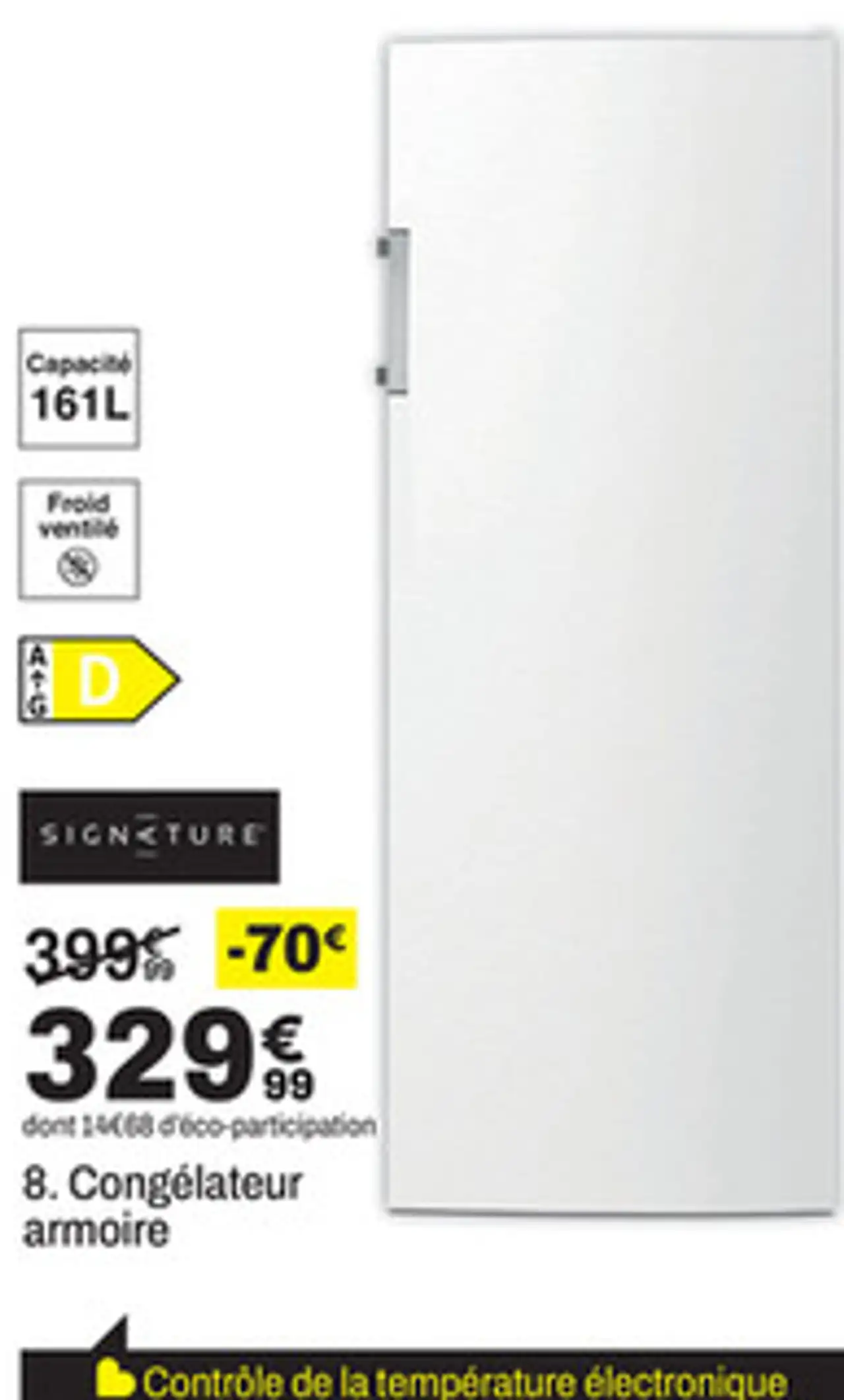 Signature Congélateur armoire SCA161DNFW