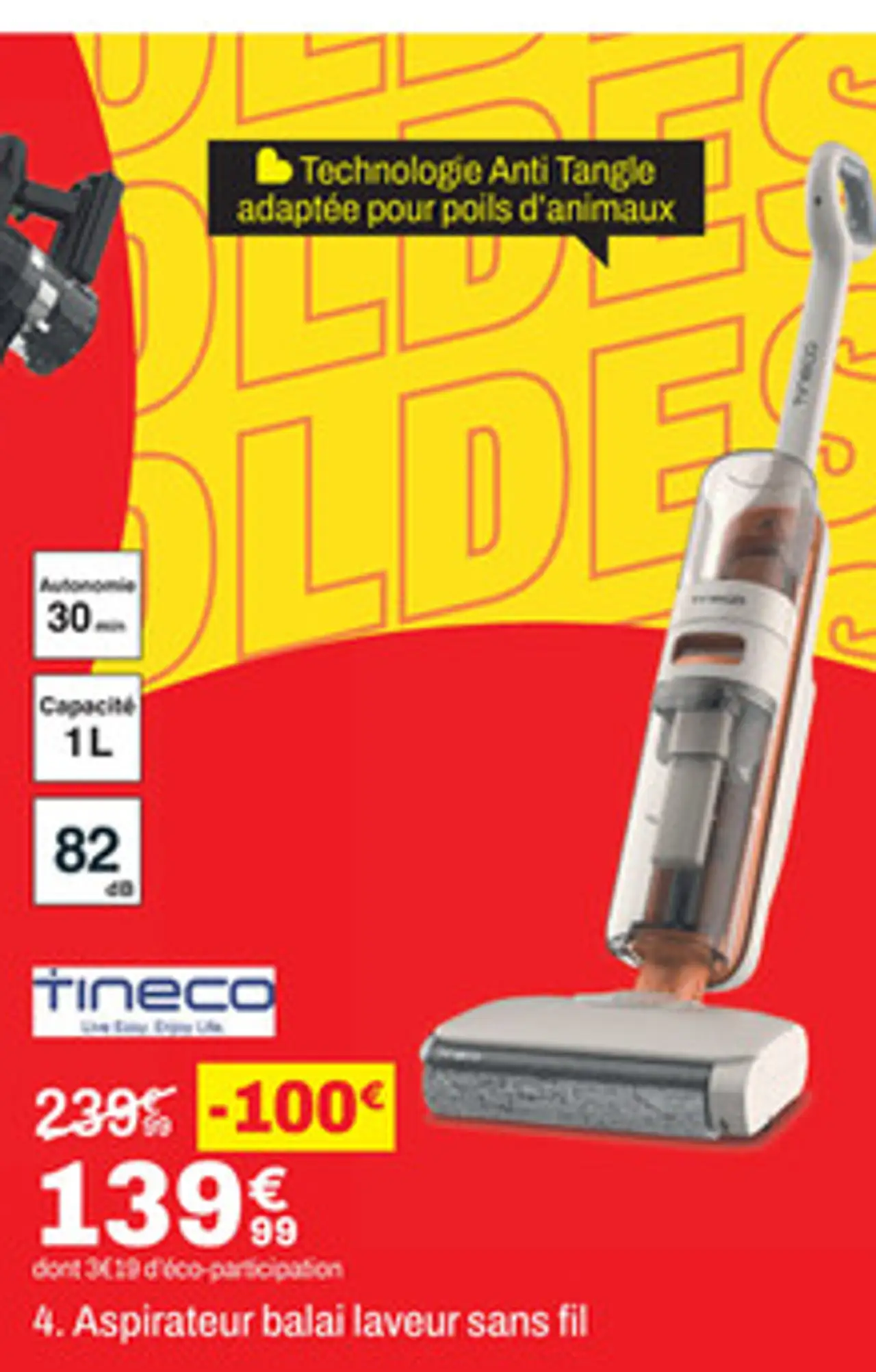 Tineco Aspirateur balai laveur sans fil