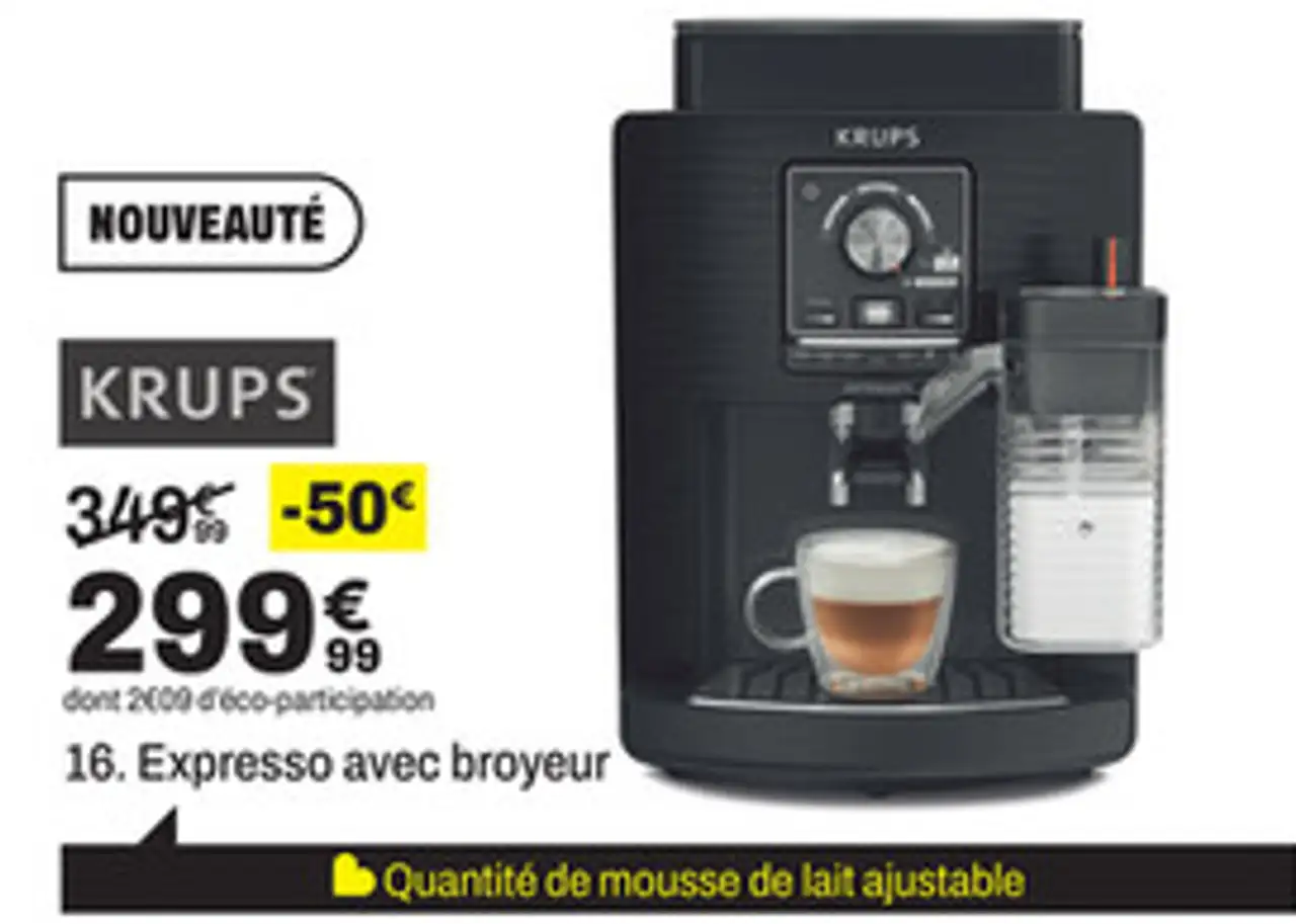 Expresso avec broyeur KRUPS