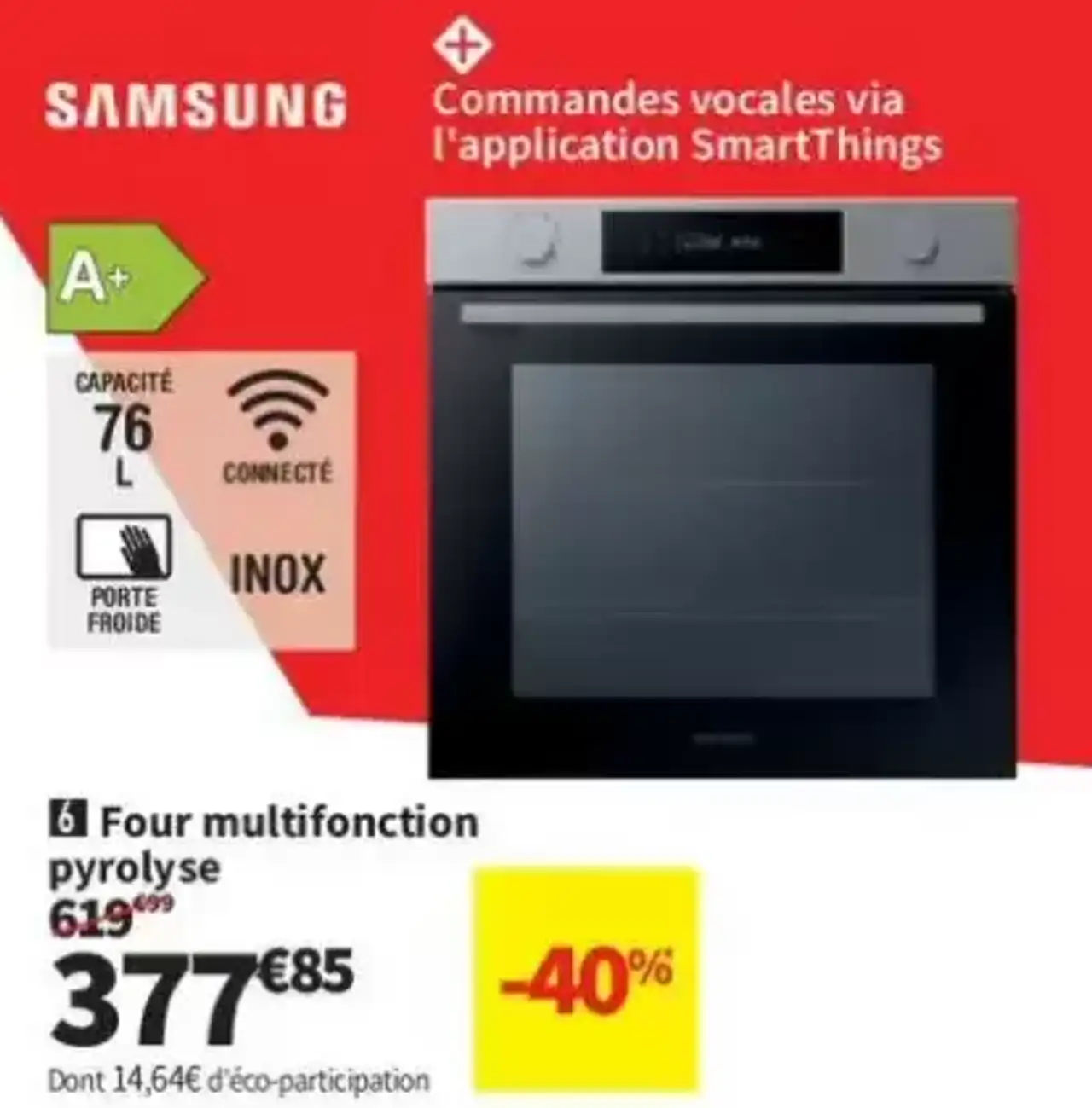 Four multifonction pyrolyse Samsung NV7B41307AS