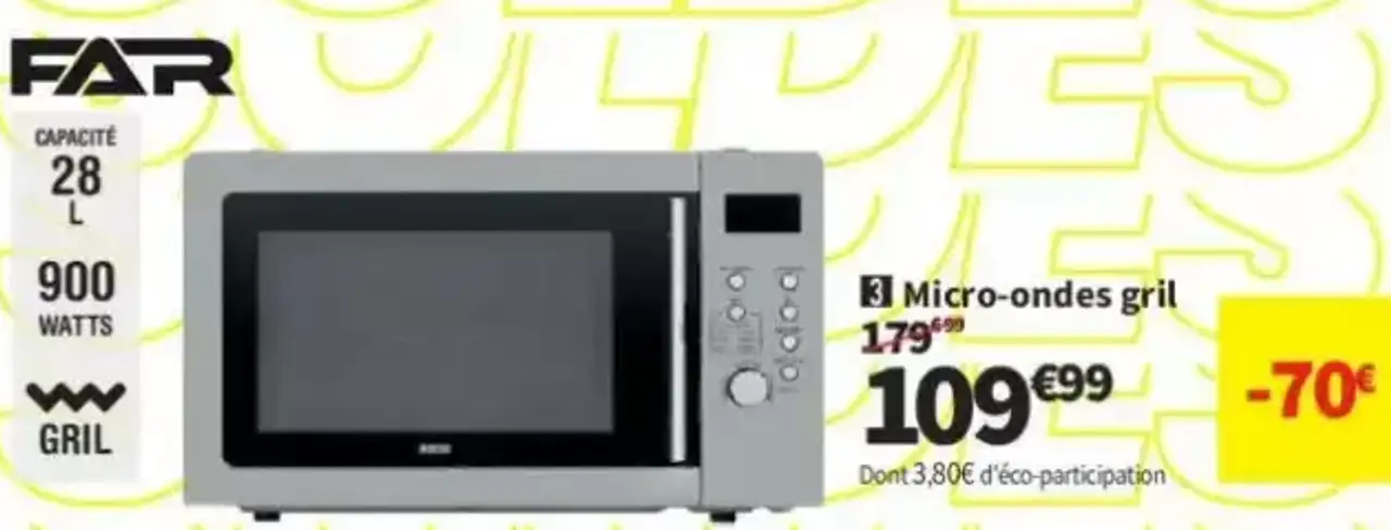 Micro-ondes gril FAR MOG28LGS24