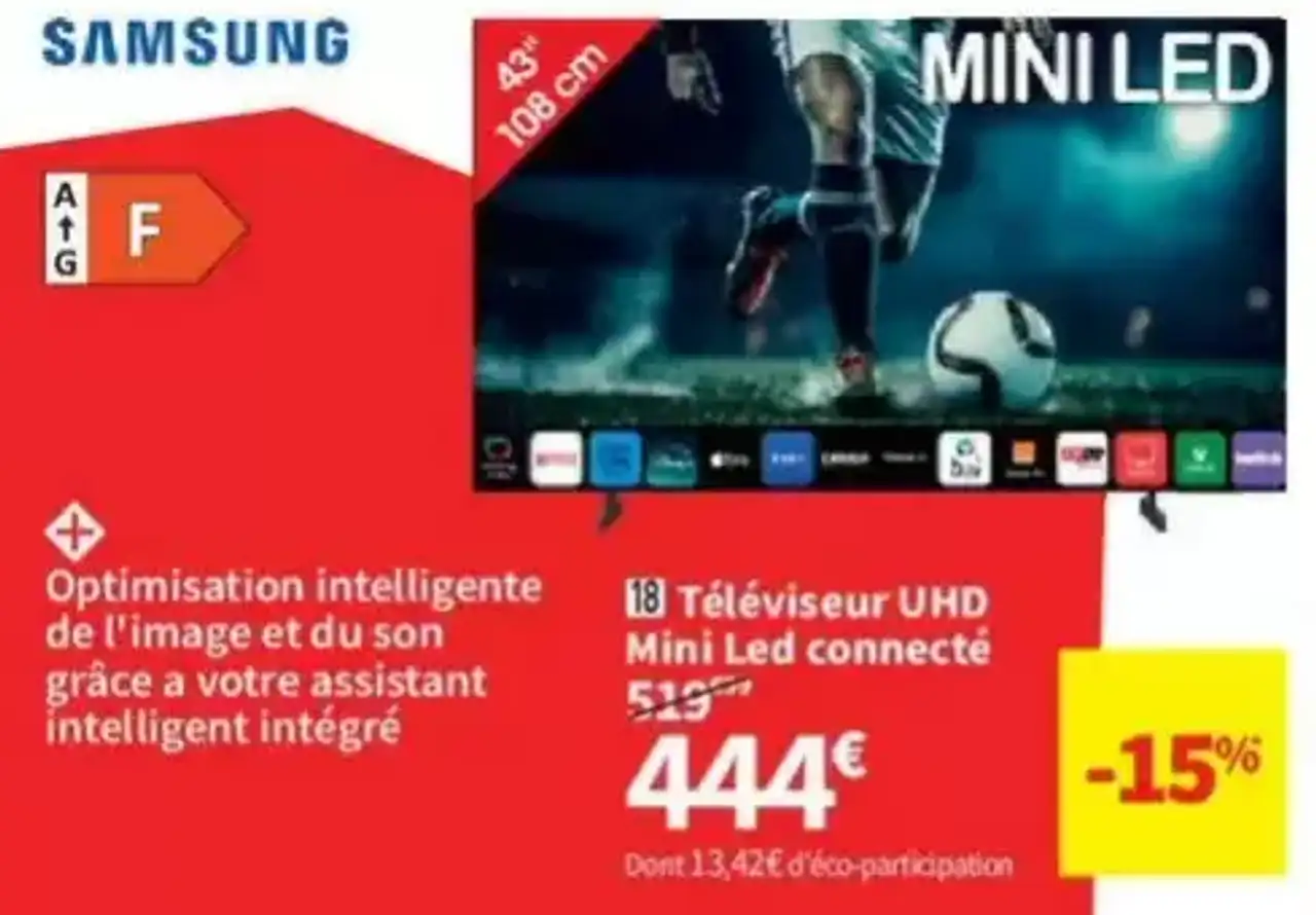 SAMSUNG Téléviseur UHD Mini Led connecté TU43M74H