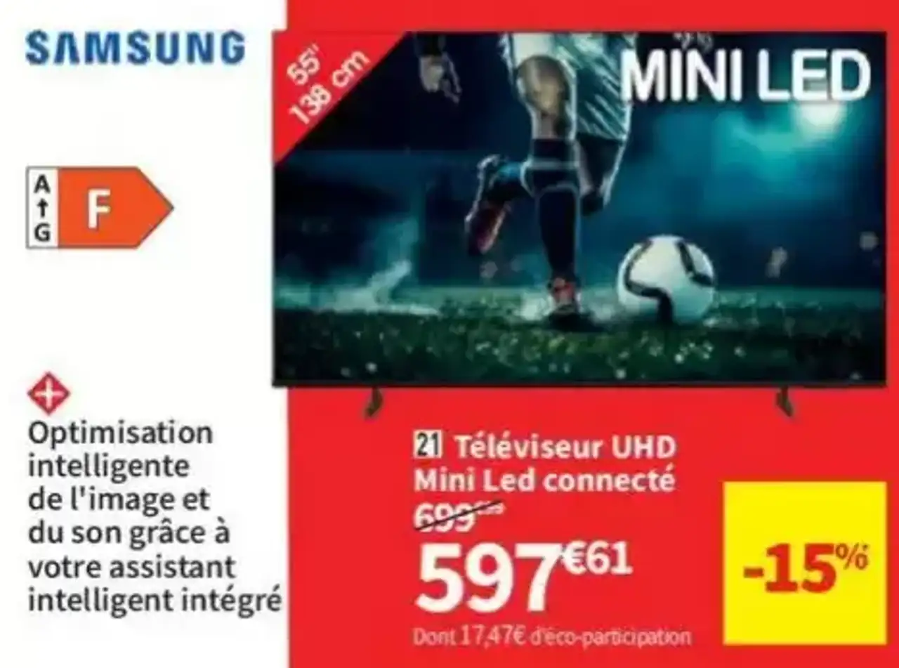 SAMSUNG Téléviseur UHD Mini Led connecté TU55M74H