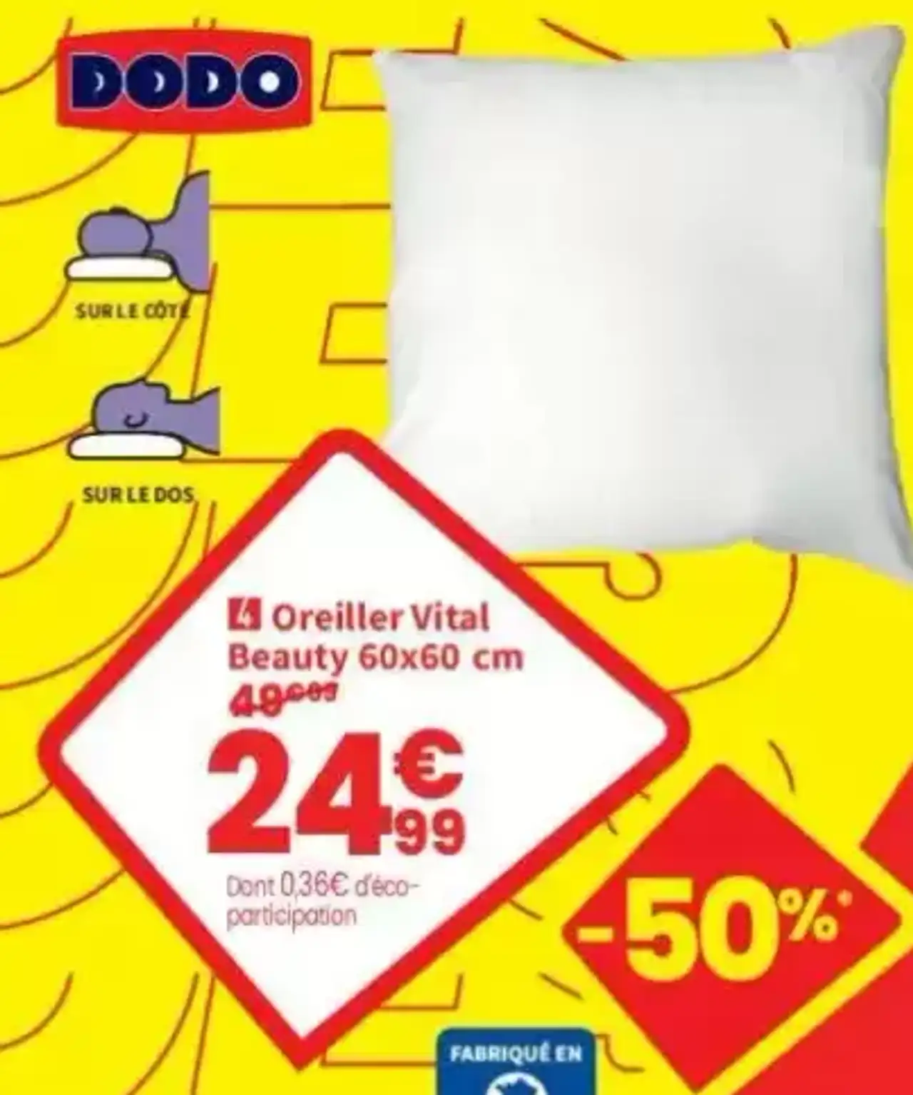 Oreiller Vital Beauty 60x60 cm